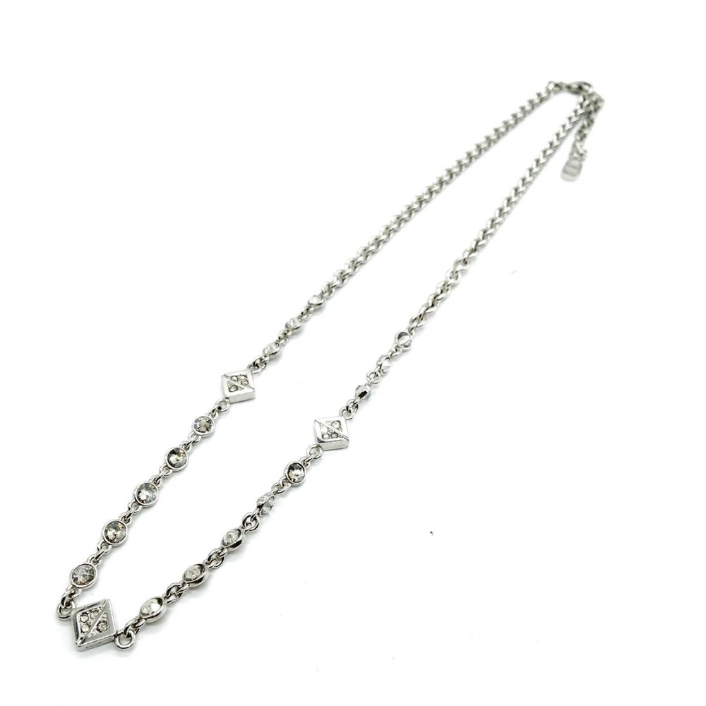 Christian Dior Chain Necklace Silvery Metallic With Box and Dust Bag - Picture 5 of 12